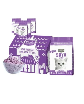 Pack-6 Arena para gatos Kit Cat SoyaClump Lavander