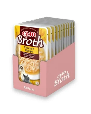Pack 12 Caldos Churu Broth con Pollo para Gatos