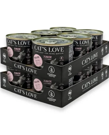 Pack 12 Latas Cats Love Junior de Pollo para Gato