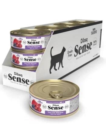 Pack 12 Latas Dibaq Sense Atún con Jabalí para Gato