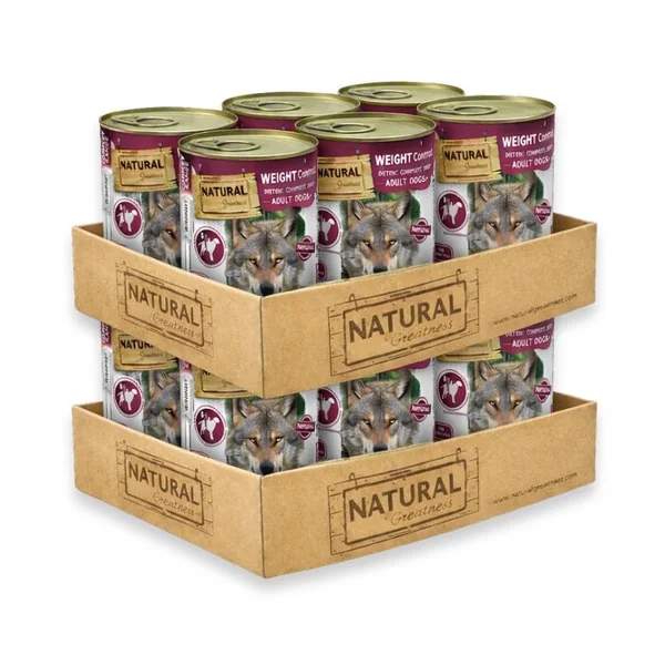 Pack 12 Latas Natural Greatness VET Obesity para Perro
