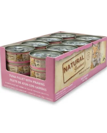Pack 24 Latas Natural Greatness Atún con Gambas para Gato