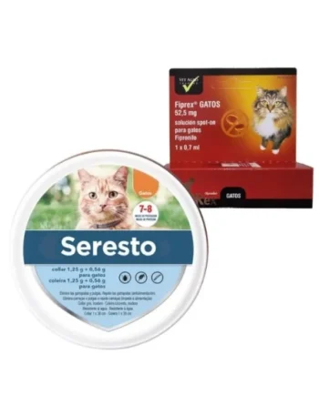 PACK Antiparasitario para gatos - Fiprex Pipeta + Seresto collar
