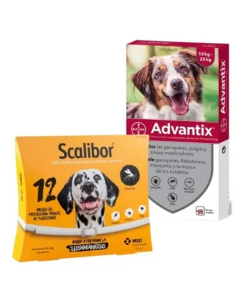 PACK Antiparasitario para perros - Advantix Pipeta 10-25kg + Scalibor collar 48cm