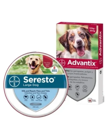 PACK Antiparasitario para perros - Advantix Pipeta 10-25kg + Seresto collar >8kg