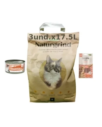 Pack - Arena para gatos Naturgrind - 3und.x17.5 litros