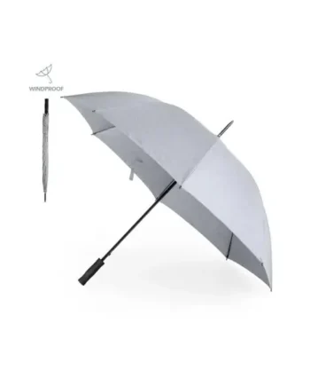 Paraguas automático antiviento gris jaspeado