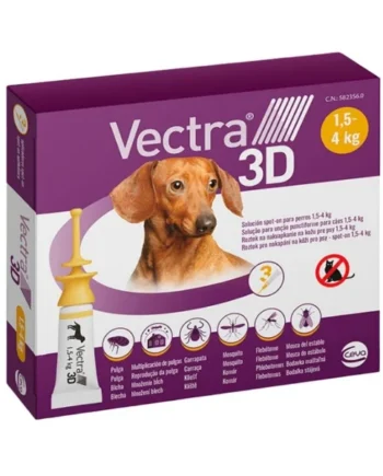 Pipeta Antiparasitaria Vectra 3D para Perro (3 uds) 1,5-4kg