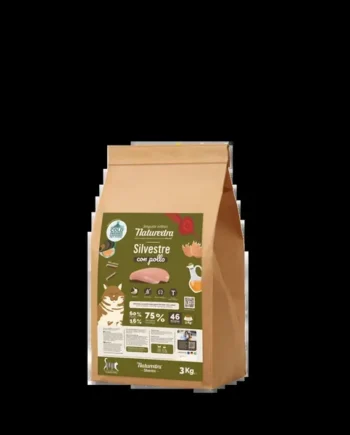 Pollo silvestre gatos pellets - Naturextra 3kg