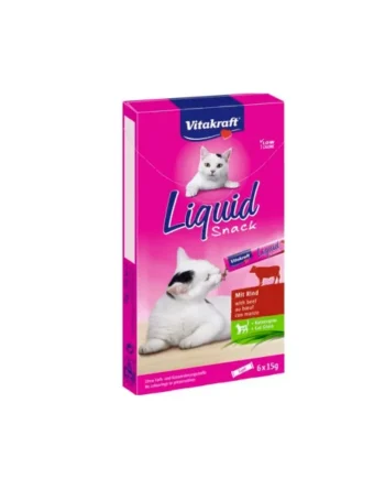 Vitakraft Cat Snack Liquido Vacuno 6x15gr